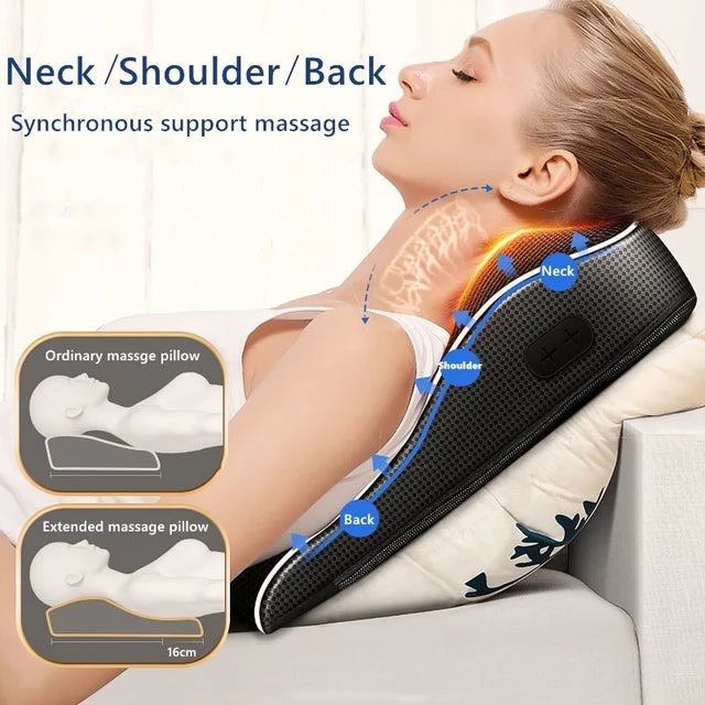 Electric Shiatsu Head Neck Cervical Ttraction Body Massager - Cozy Living