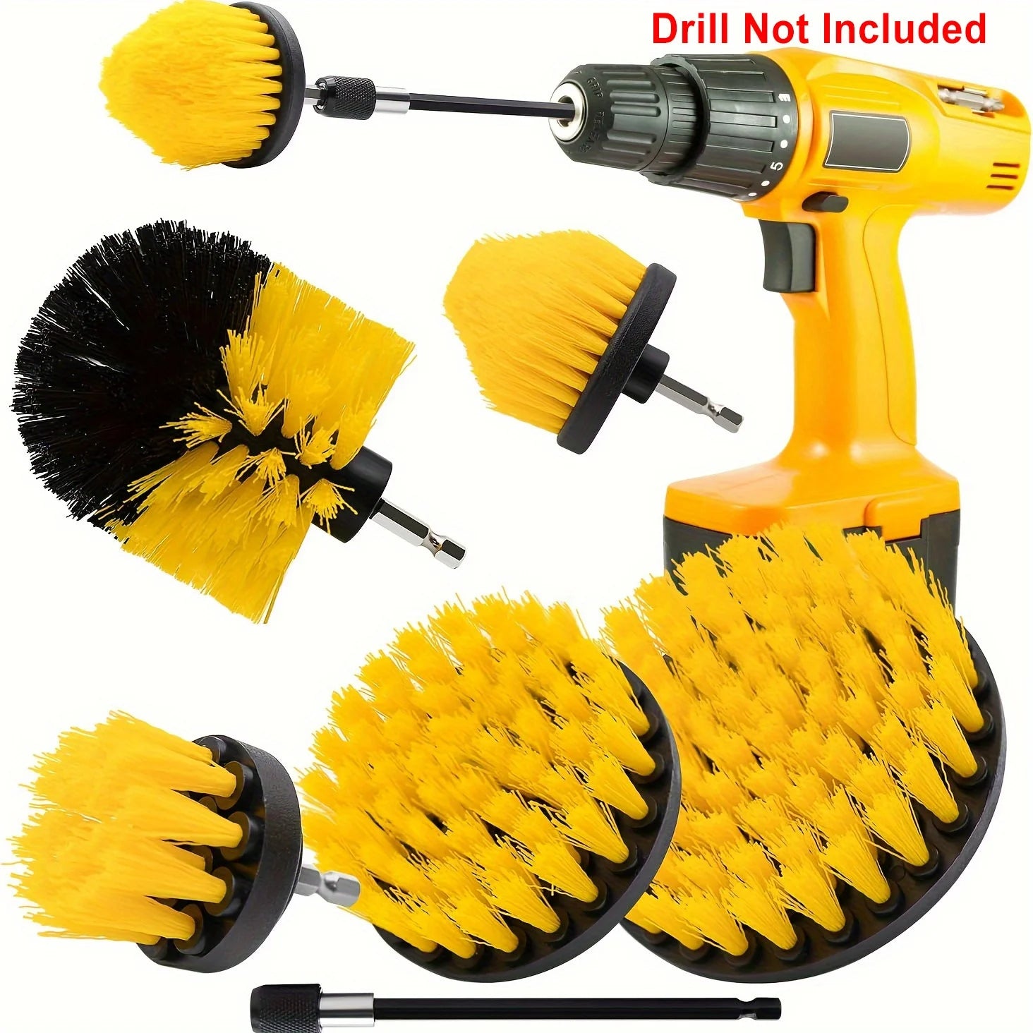 6 Pcs Drill Cleaning Brush Attachment Set - Cozy Living