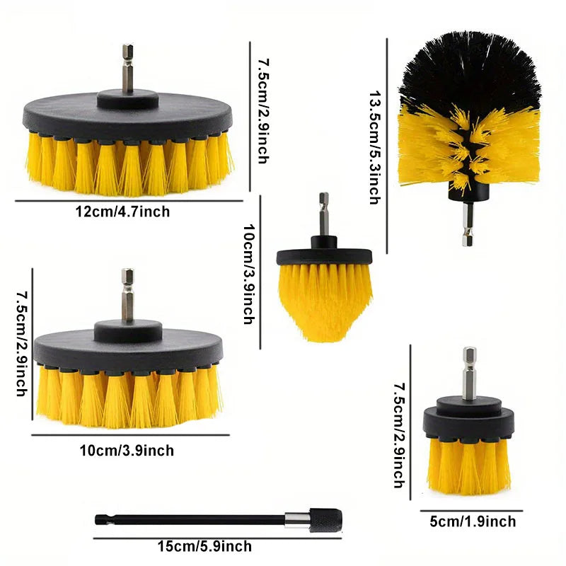 6 Pcs Drill Cleaning Brush Attachment Set - Cozy Living