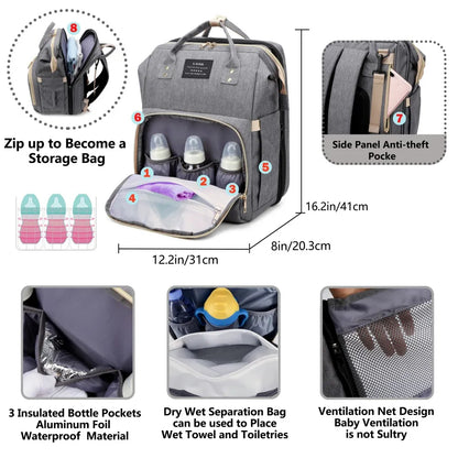 Ease-on-the-Go Baby Bag with Crib Combo - Cozy Living