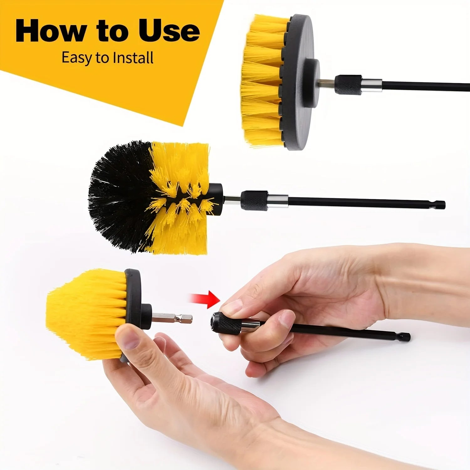 6 Pcs Drill Cleaning Brush Attachment Set - Cozy Living