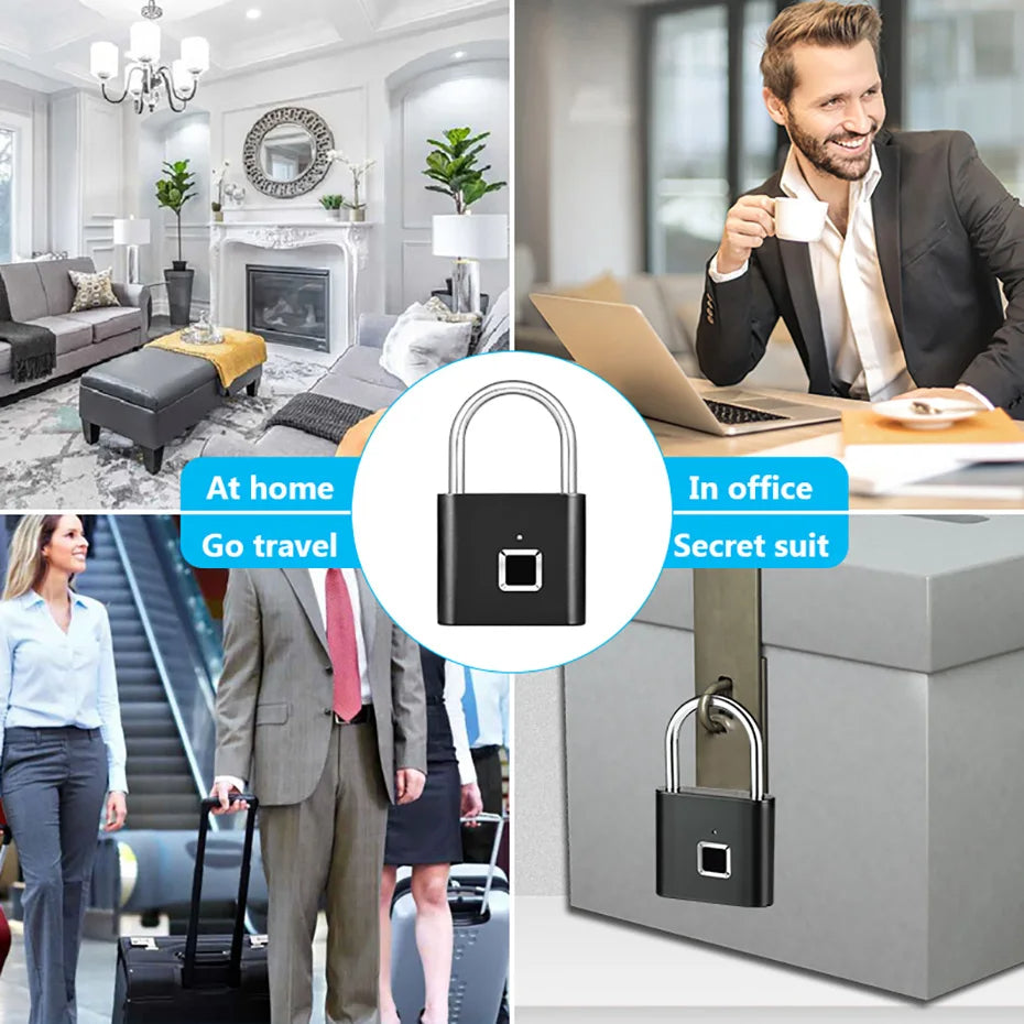 Keyless Smart USB Charging Fingerprint Lock - Cozy Living