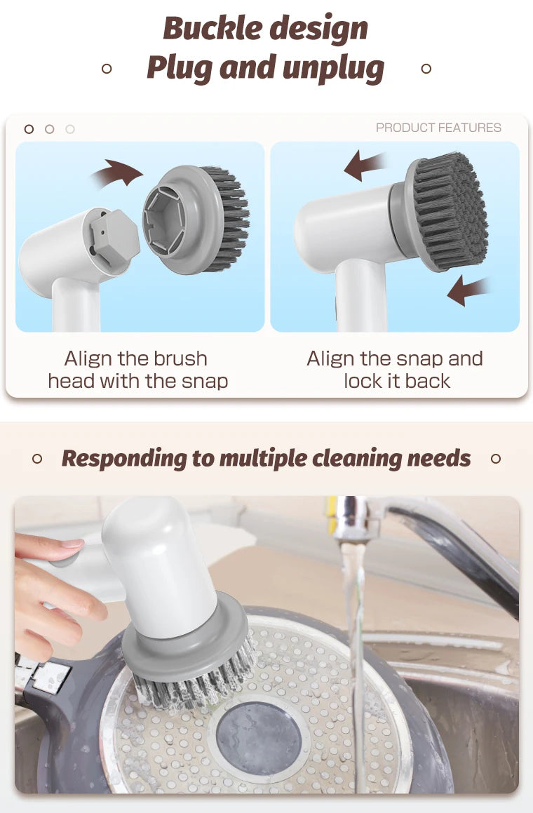 5 in 1 Electric Cleaning Brush - Cozy Living