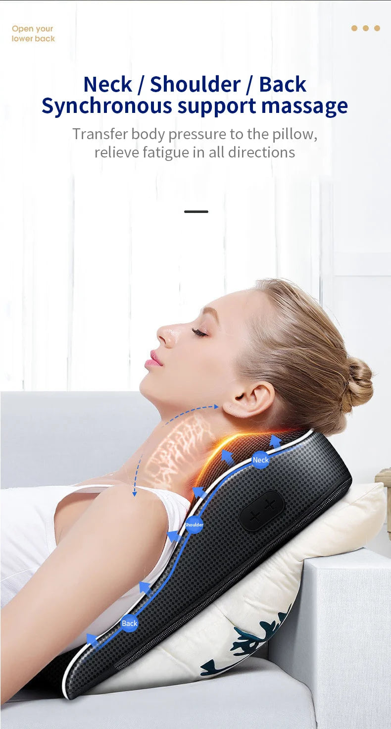 Electric Shiatsu Head Neck Cervical Ttraction Body Massager - Cozy Living