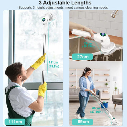 8-in-1 Electric Cleaning Brush - Cozy Living