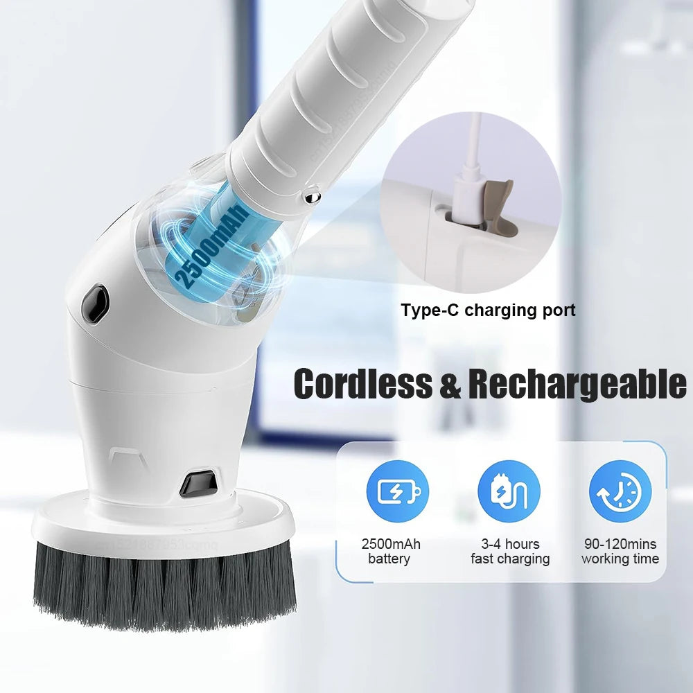 8-in-1 Electric Cleaning Brush - Cozy Living