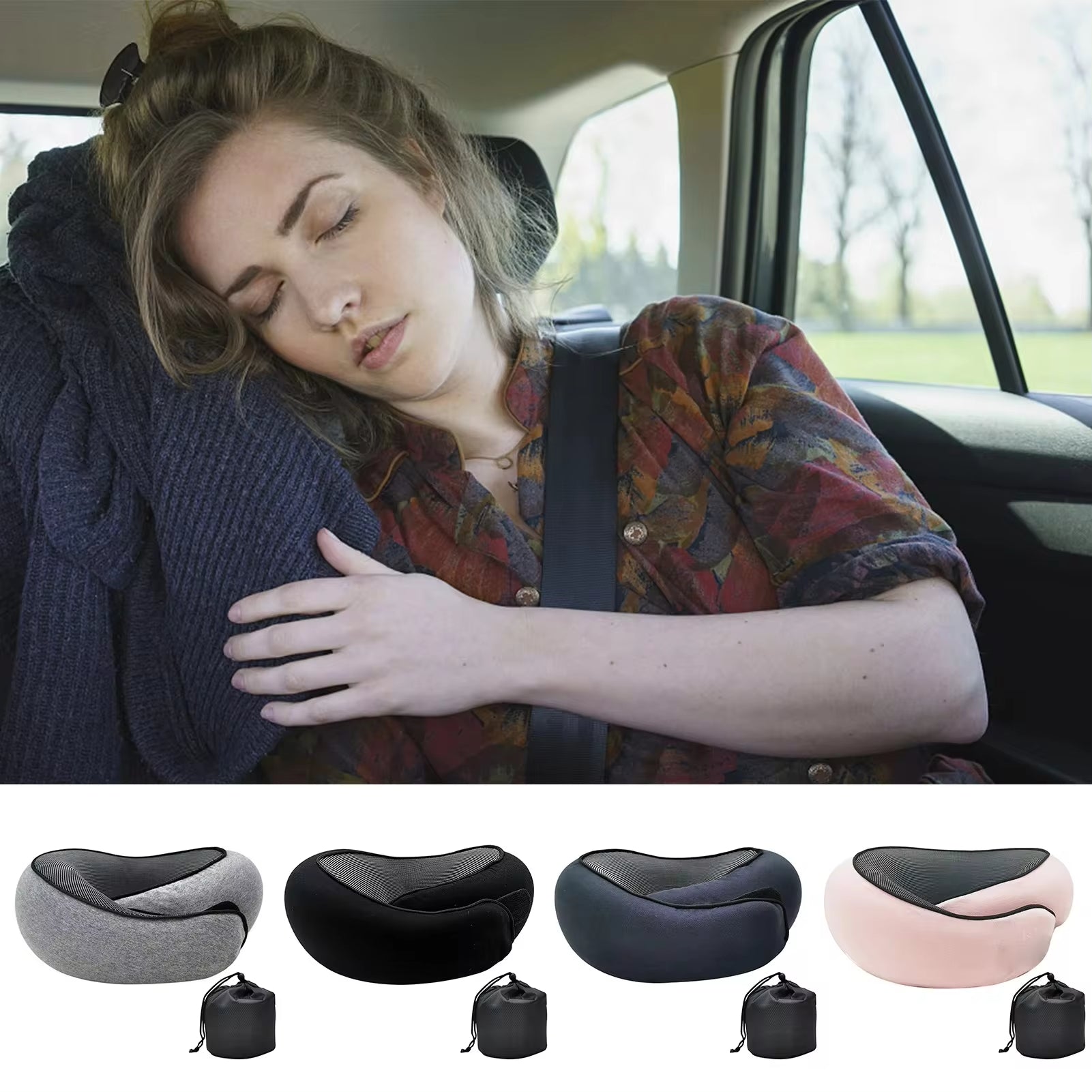 U-shaped Memory Foam Neck Pillow - Cozy Living