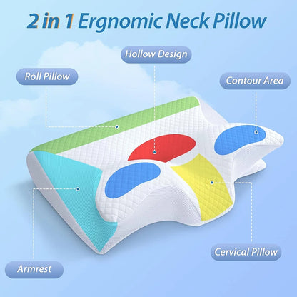 Slow Rebound Memory Foam Cervical Support Pillow - Cozy Living